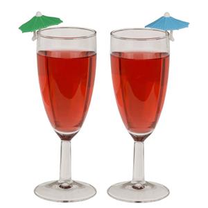 Marcadores de Copos Sombrinhas Multicolor em Silicone, 6 unid..