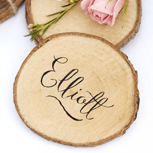 Marcadores de Mesa em Madeira, 2 unid.