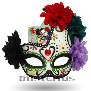 Máscara Catrina com Purpurina