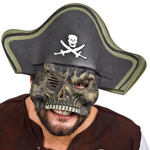Máscara Caveira Pirata em Esponja