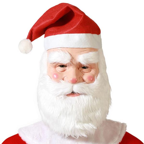 Máscara com Chapéu Pai Natal