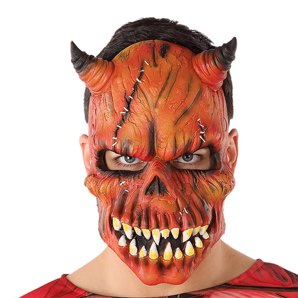 Máscara Crânio Diabo Desfigurado Halloween