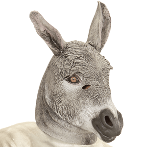 Máscara de Burro Cinzento em Látex