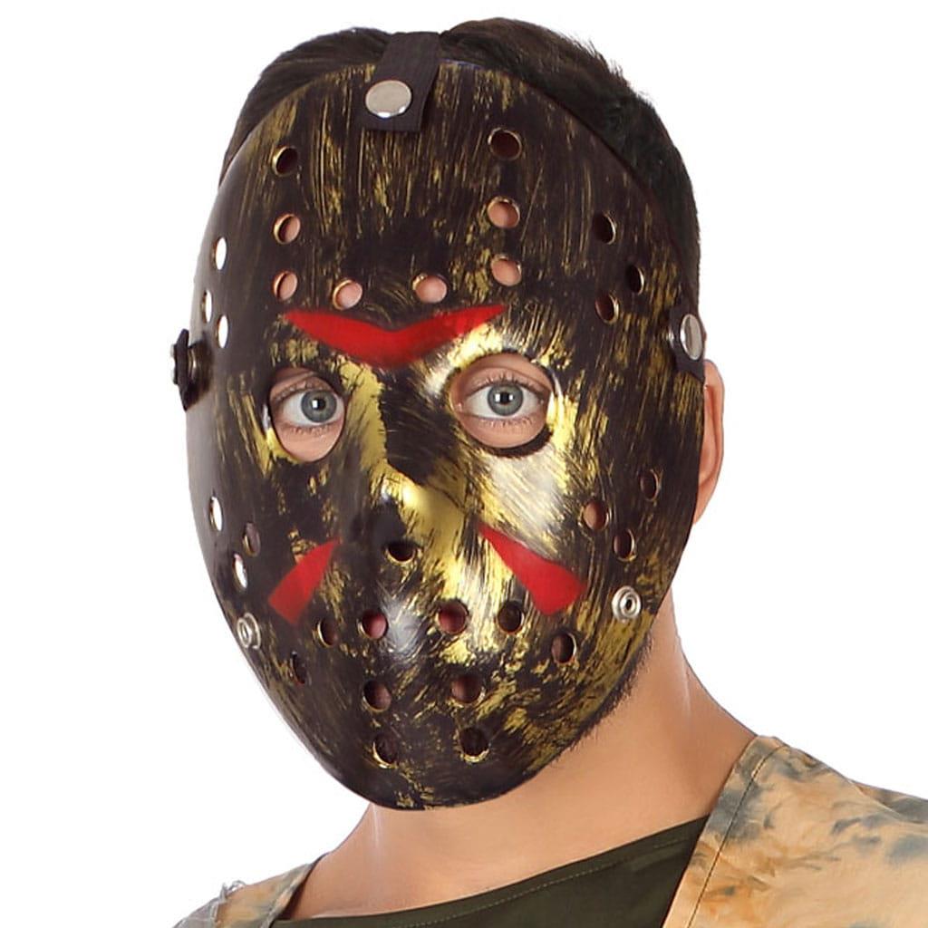 Máscara Dourada de Jason em Plástico Máscara Dourada de Jason em Plástico