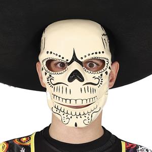 Máscara Esqueleto Mexicano em Plástico