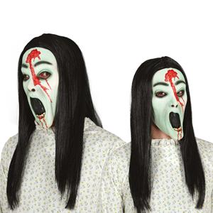 Máscara Fantasma Sobrenatural com Sangue e Cabelo