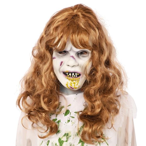 Máscara Menina Possuída em Látex com Cabelo