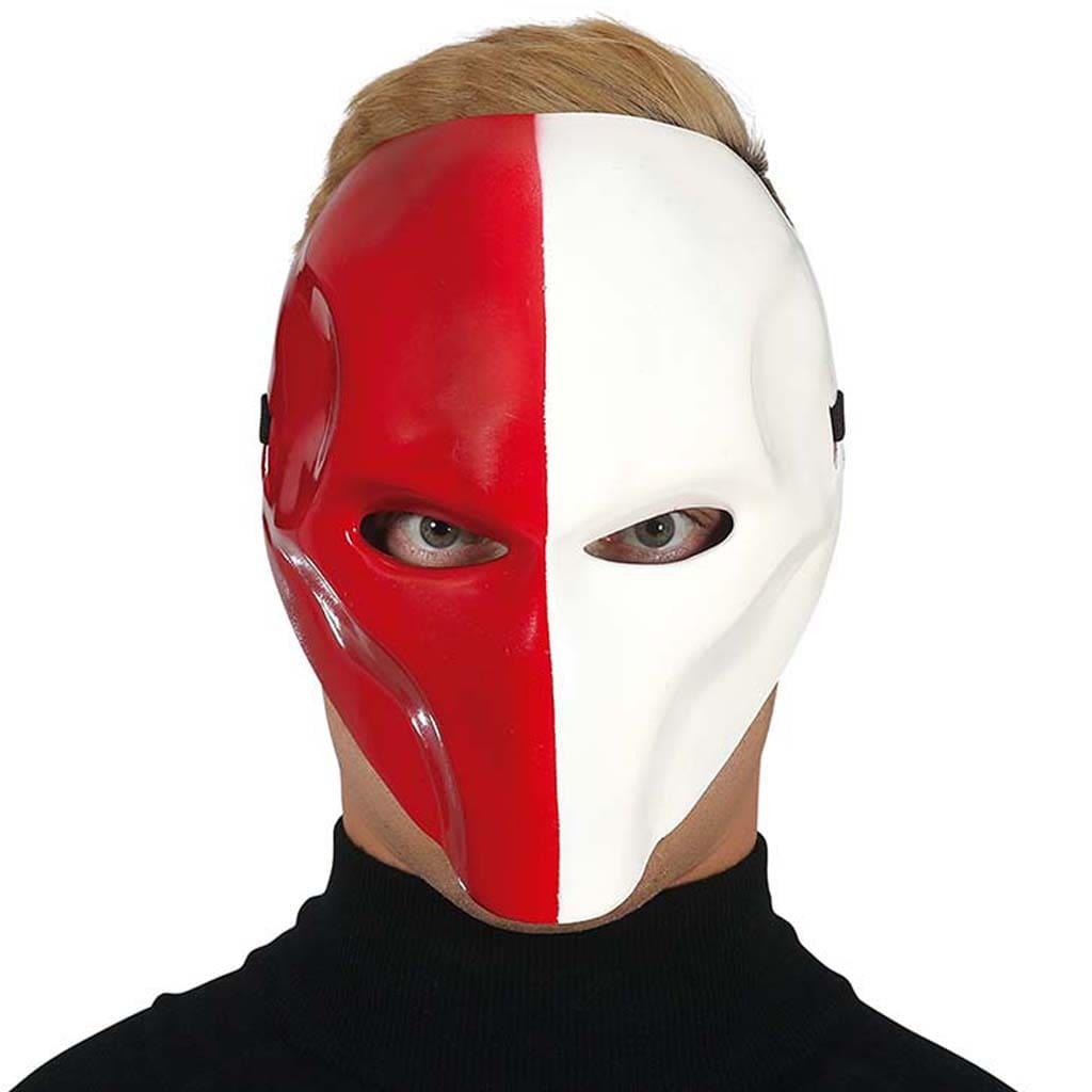 Máscara Ninja Vermelha e Branca