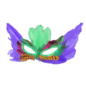 Máscara Penas Colorida