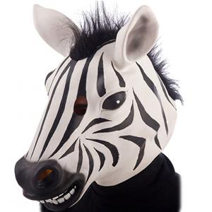 Máscara Zebra da Savana em Látex