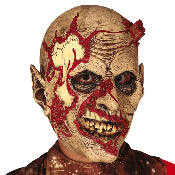 Máscara Zombie com Estaca em Latex