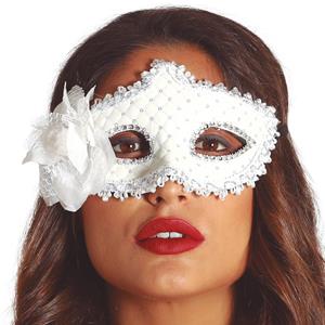 Mascarilha Branca com Flor