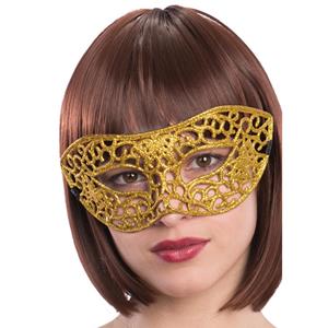 Mascarilha Dourada com Glitter Mascarilha Dourada com Glitter