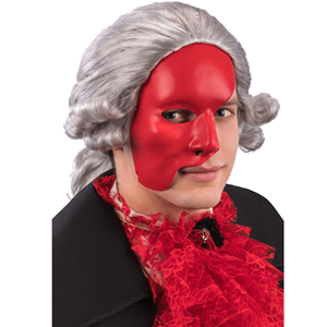 Mascarilha Fantasma Opera Vermelha em Plástico
