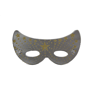 Mascarilha Prateada Brilhante Cartão