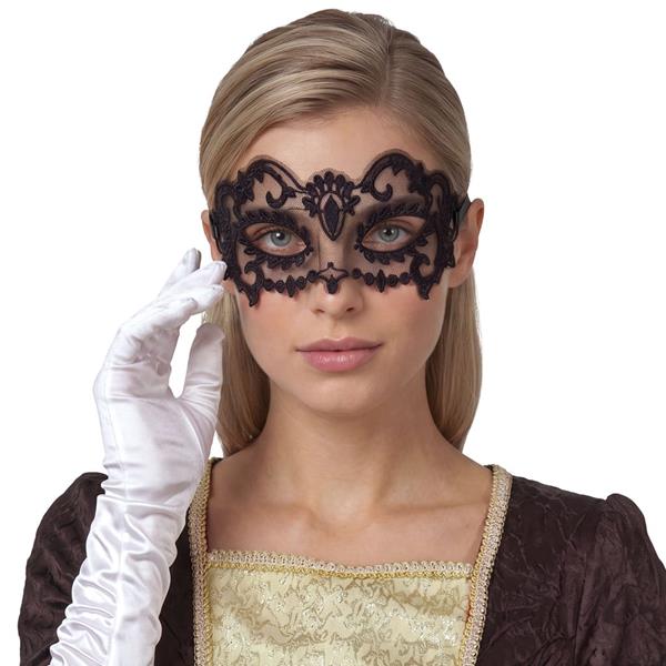 Mascarilha Renda Preta Elegante Mascarilha Renda Preta Elegante