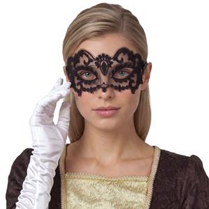 Mascarilha Renda Preta Elegante