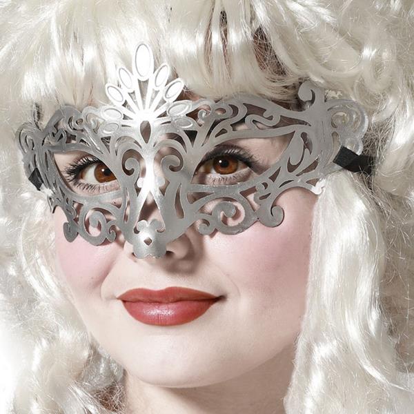 Mascarilha Veneziana Prateada Matte