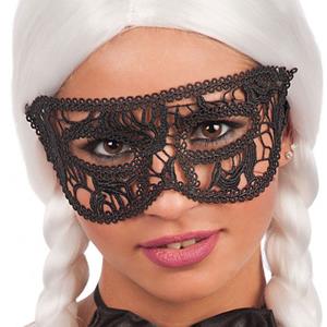 Mascarilha Veneziana Preta de Renda