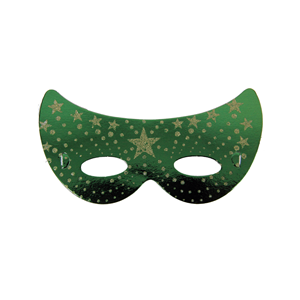 Mascarilha Verde Brilhante Cartão