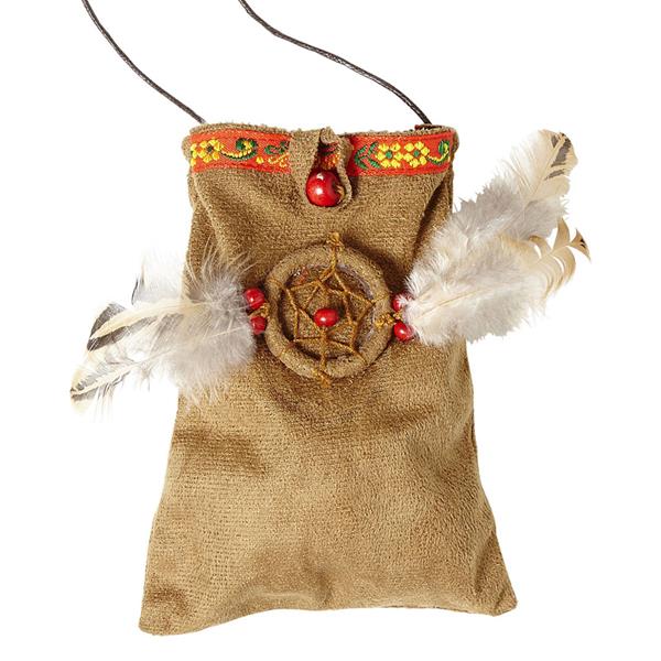 Mini Bolsa Índia Tribal com Penas