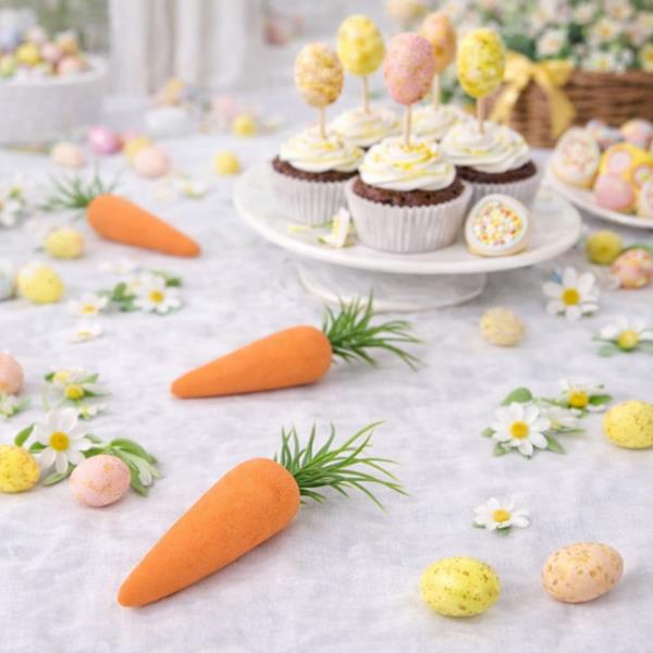 Mini Cenouras Artificiais Decorativas em Esferovite, 12 unid.