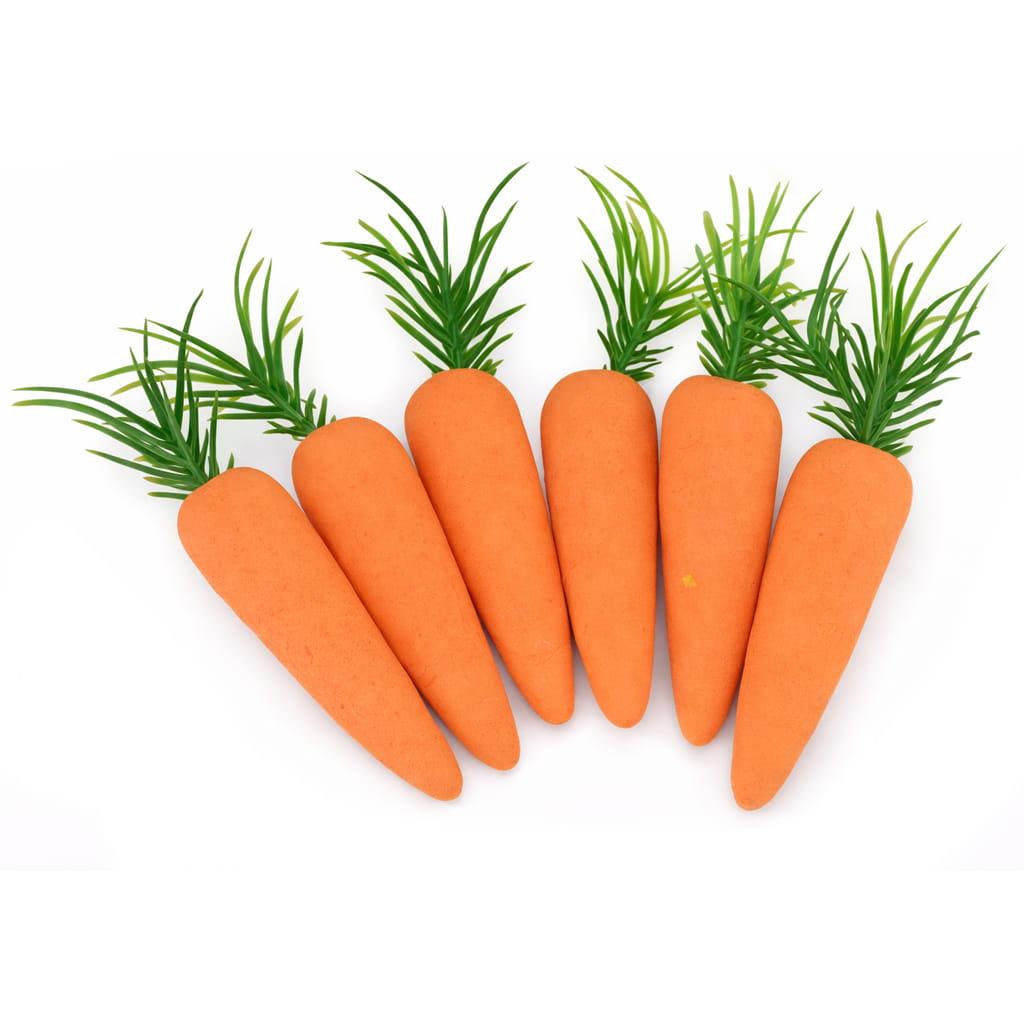 Mini Cenouras Artificiais Decorativas em Esferovite, 12 unid.