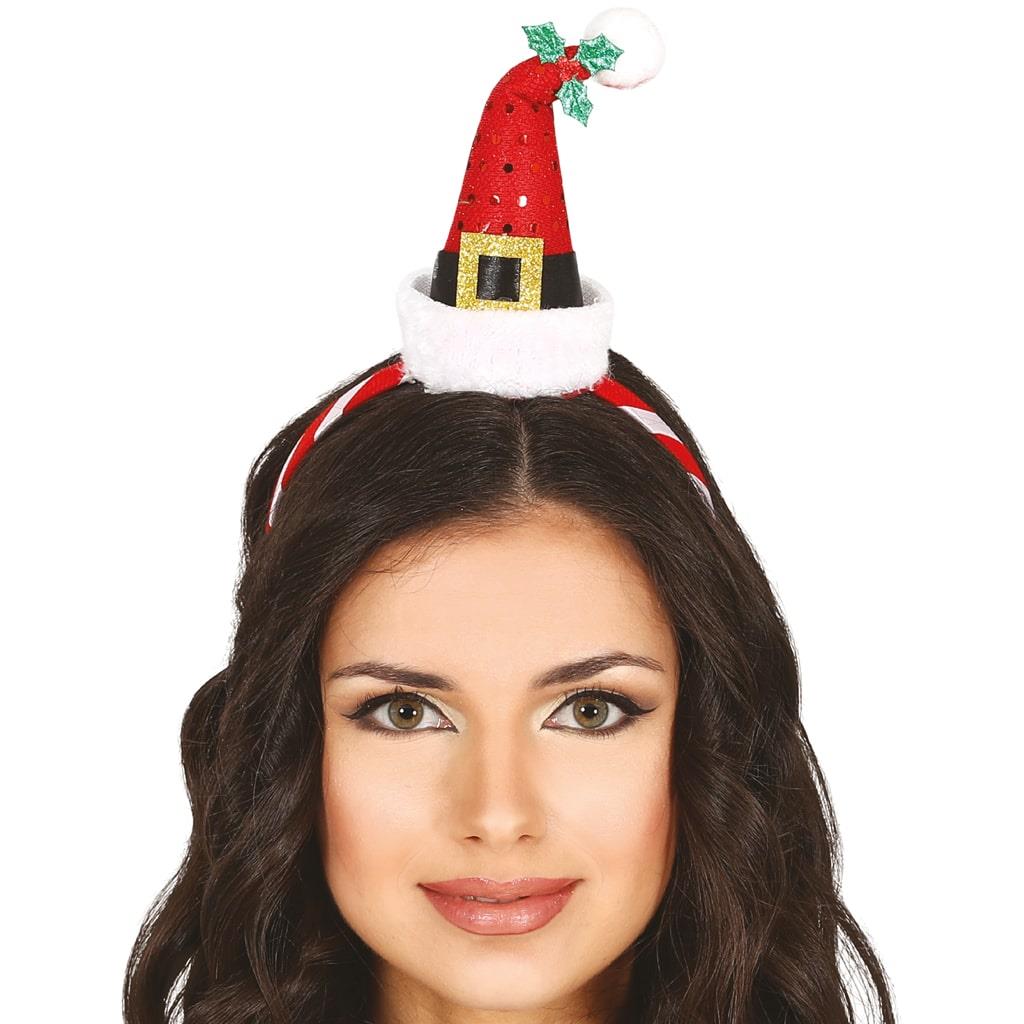 Mini Chapéu Pai Natal com Azevinho