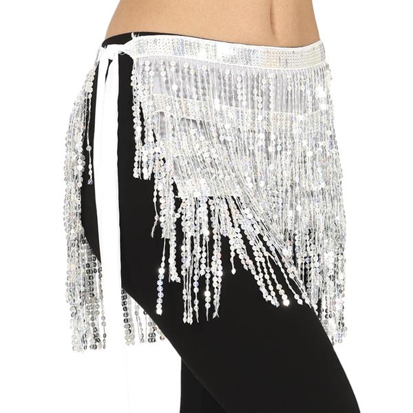 Mini Saia de Cintura Prateada com Lantejoulas