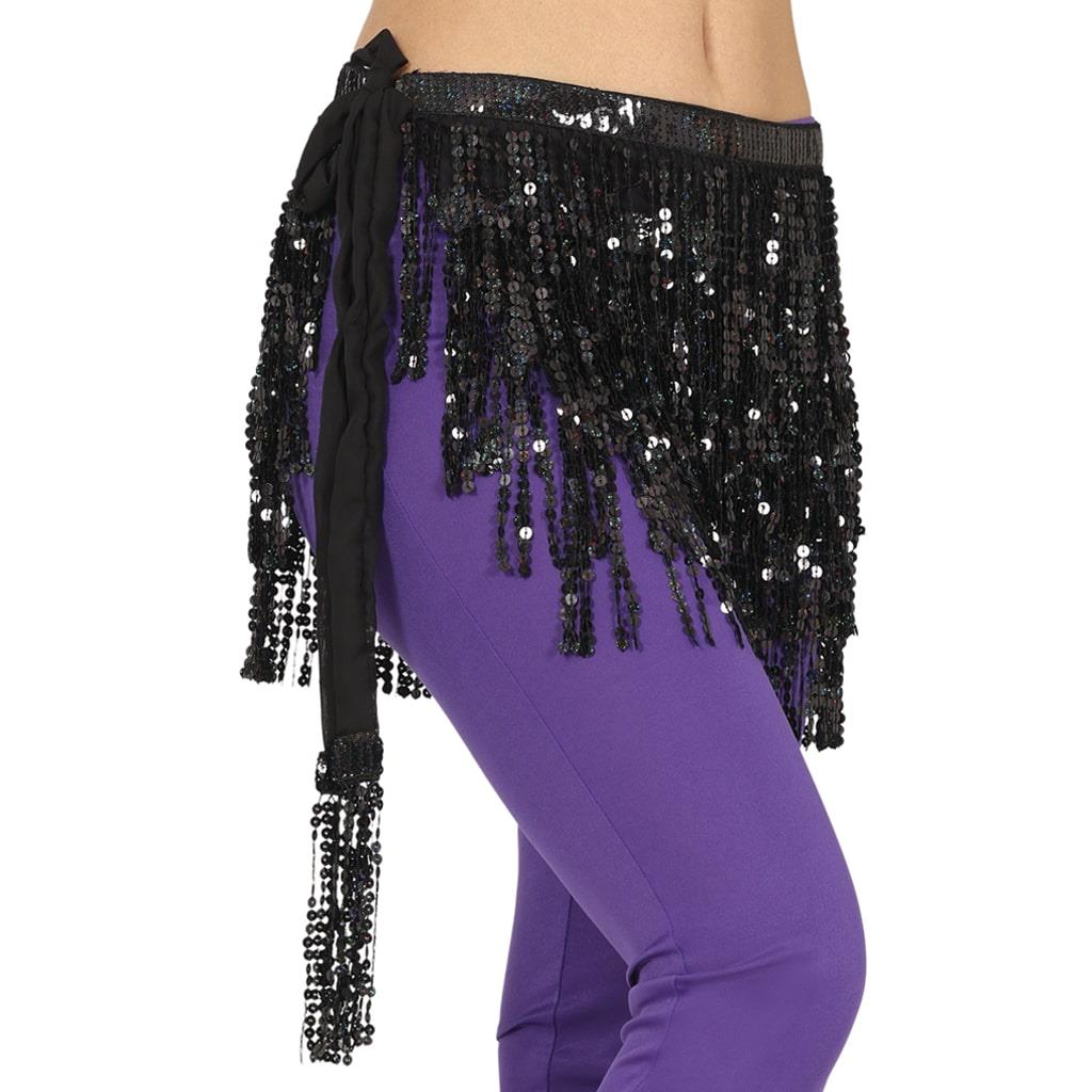 Mini Saia de Cintura Preta com Lantejoulas Mini Saia de Cintura Preta com Lantejoulas