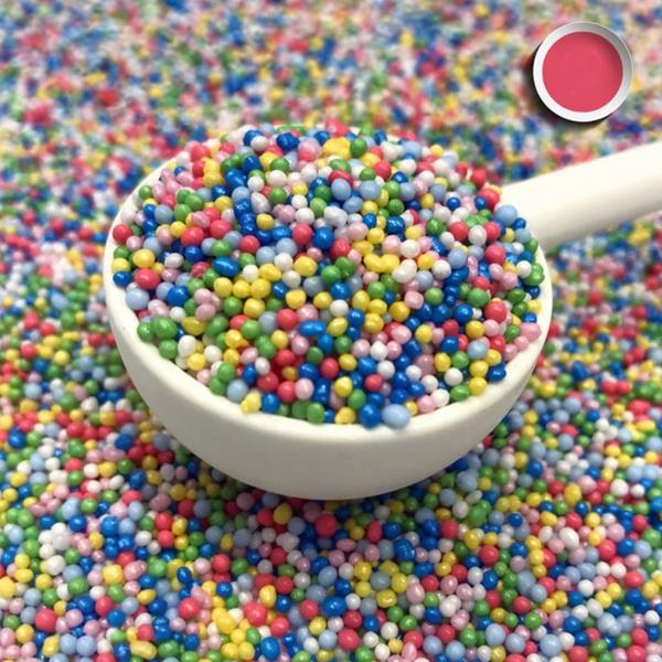 Missangas Coloridas Comestíveis, 75 gr.