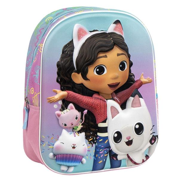 Mochila Escolar Infantil Casa das Bonecas Gabby 3D Mochila Escolar Infantil Casa das Bonecas Gabby 3D