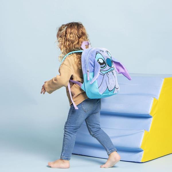Mochila Escolar Infantil Stitch 3D com Orelhas