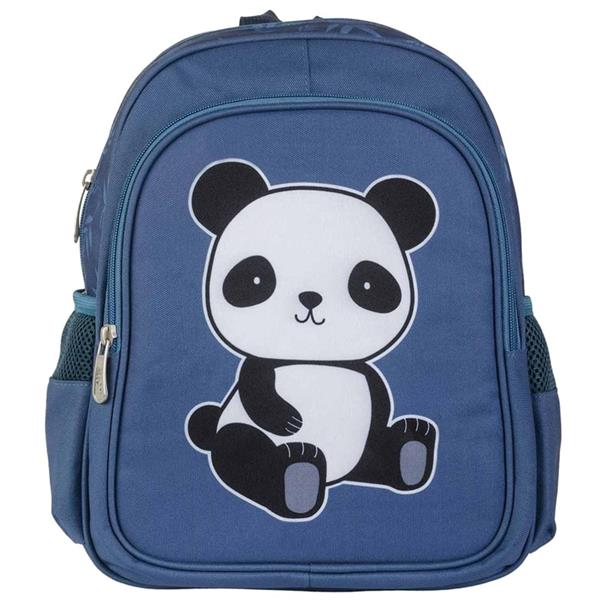 Mochila Escolar Panda Amoroso Azul