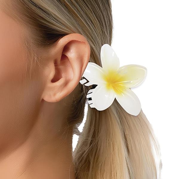 Mola Flor Havaiana Branca e Amarela