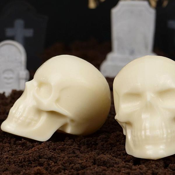 Molde para Bombons Crânios Médios Halloween