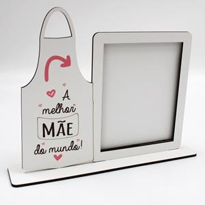 Moldura "A Melhor Mãe do Mundo!" em Madeira