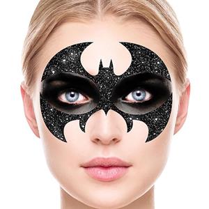 Morcego Adesivo Facial com Glitter