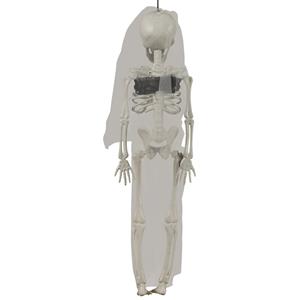 Noiva Esqueleto Assombrada para Pendurar, 40 cm