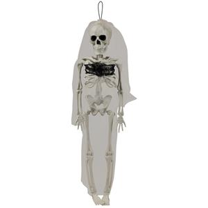 Noiva Esqueleto Assombrada para Pendurar, 40 cm