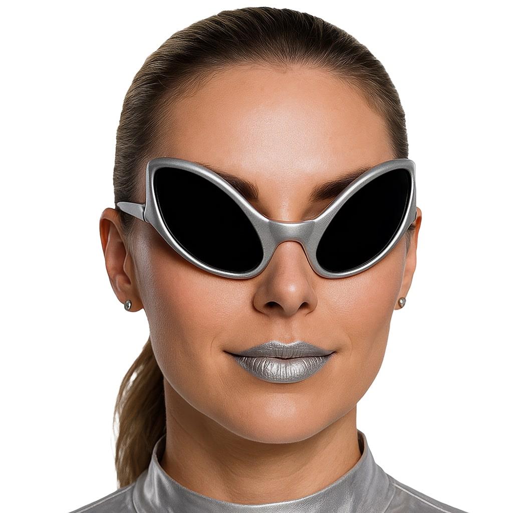 Óculos Alien Prateados