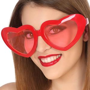 Oculos Corações Vermelhos