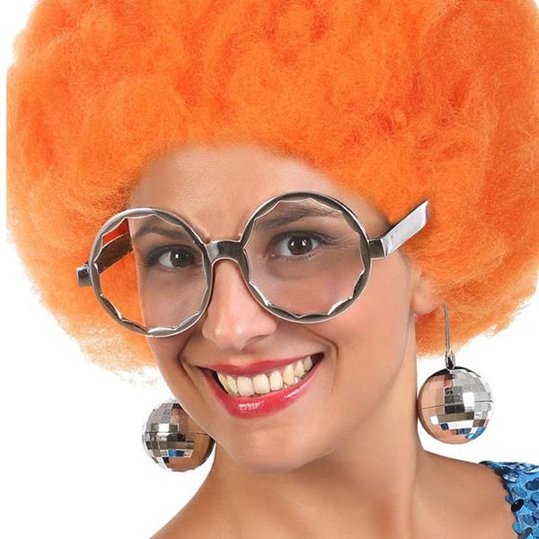 Óculos Disco Prateados