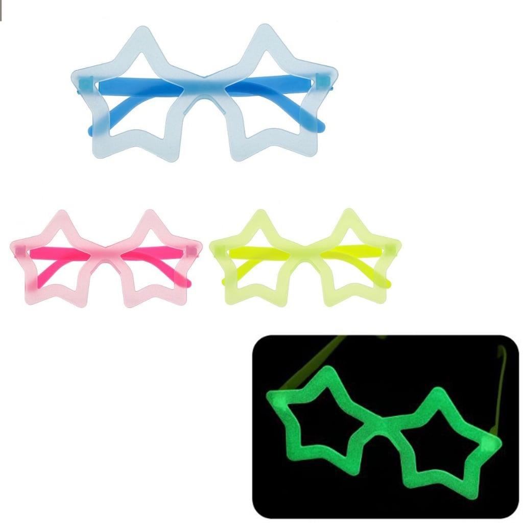 Óculos Estrela Glow in the Dark, 3 unid. Óculos Estrela Glow in the Dark, 3 unid.