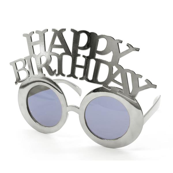 Óculos Happy Birthday Prateado