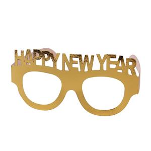 Óculos Happy New Year Dourados de Cartão
