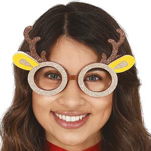 Óculos Rena com Purpurina