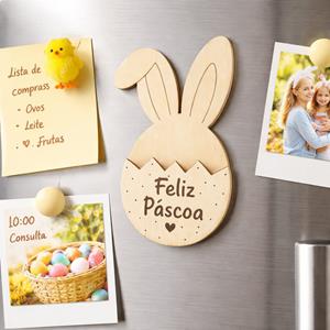 Ovo Decorativo Feliz Páscoa com Íman