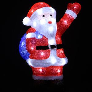 Pai Natal Decorativo com Luz, 38 cm