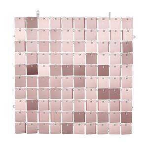 Painel Decorativo Quadrados Rosa Gold, 30 x 30 cm